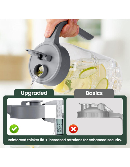 Jarra de Mason hermética Spreccio 2 piezas 1.81 kg vidrio Jarra de Mason hermética Spreccio 2 piezas 1.81 kg vidrio