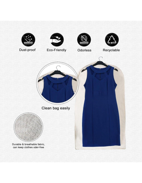 Bolsa de Ropa 100% Algodón Natural 157.48x60.96 cm