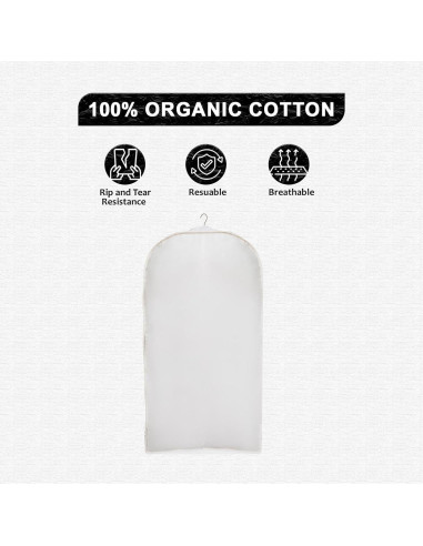 Bolsa de Ropa 100% Algodón Natural 157.48x60.96 cm