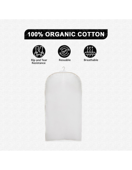 Bolsa de Ropa 100% Algodón Natural 157.48x60.96 cm