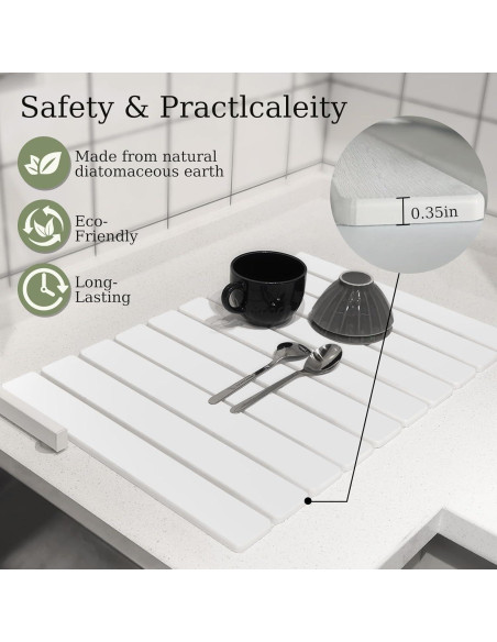 Alfombrilla de Secado Rápido Hopegiver 60x39 cm Blanca Alfombrilla de Secado Rápido Hopegiver 60x39 cm Blanca