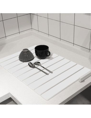 Alfombrilla de Secado Rápido Hopegiver 60x39 cm Blanca