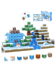 Bloques Magnéticos 52PCS ROHSCE - Construcción Escena Invernal
