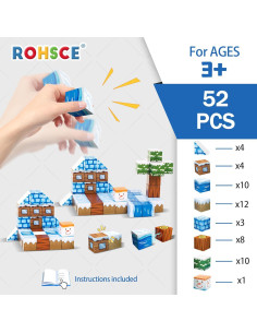 Bloques Magnéticos 52PCS ROHSCE - Construcción Escena Invernal 2
