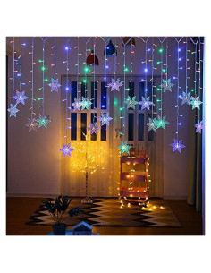 Luces de Cortina LED MBVBN 4m 96 Lámparas Multicolor Impermeables