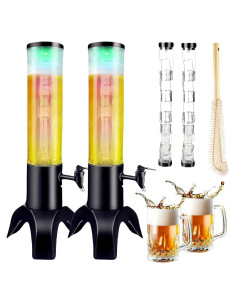 Dispensador de Torre de Bebidas FLFNB 1.5L con Tubo de Hielo - 2 Pack