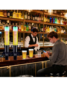 Dispensador de Torre de Bebidas FLFNB 1.5L con Tubo de Hielo - 2 Pack 2