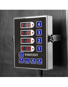Temporizador Digital de Cocina YOOYIST 4 Canales Acero Inoxidable 2