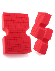 Esponjas de Lavado de Autos SPTA - Paquete de 3 Grandes Rojas