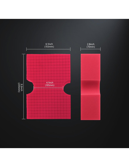 Esponjas de Lavado de Autos SPTA - Paquete de 3 Grandes Rojas