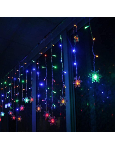 Luces de Cortina LED MBVBN 4m 96 Lámparas Multicolor Impermeables