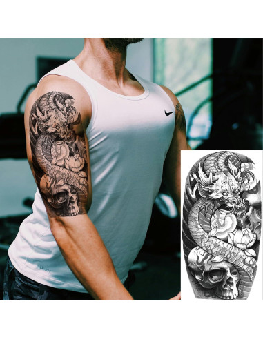 Tatuajes Temporales Dragón Briyhose 10 Hojas 21x11.4cm