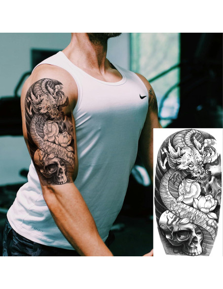 Tatuajes Temporales Dragón Briyhose 10 Hojas 21x11.4cm