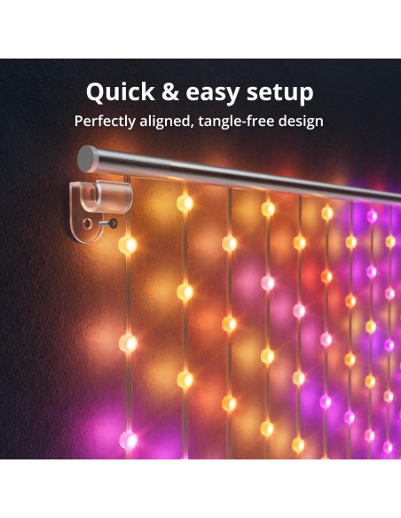 Cortina LED Twinkly 1x1m RGB Alta Densidad 480 LEDs