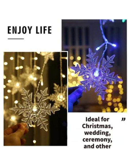 Luces de Cortina LED MBVBN 4m 96 Lámparas Multicolor Impermeables