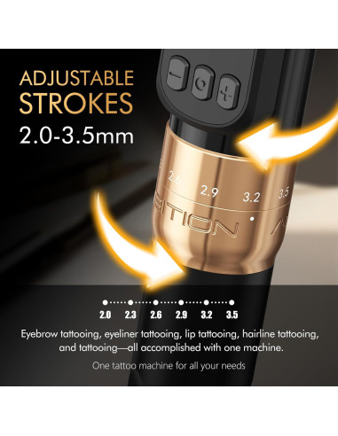 Pistola de Tatuaje Inalámbrica Ambición 270 Ajustable 1300mAh