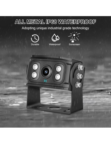 Cámara de Respaldo Dual SZHSTECS 4K Pantalla 7" HD IP68