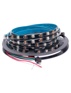 Tira LED WS2812B 5m 150LEDs RGB IP65 SMD 5050 Negro