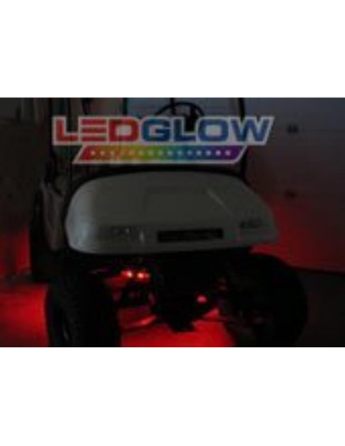 Kit de Iluminación LEDGlow Rojo para Carritos de Golf - 4 Piezas