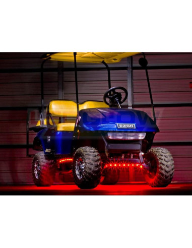 Kit de Iluminación LEDGlow Rojo para Carritos de Golf - 4 Piezas
