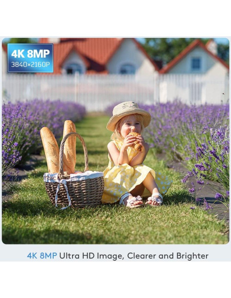 Cámara de Seguridad Exterior Ctronics 4K 8MP WiFi IP66