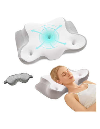 Almohada Cervical Ergonómica XWZO 61x37.8cm Gris