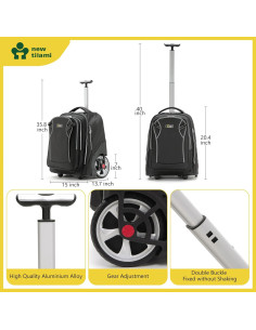 Mochila Rodante 20" NUEVO TILAMI Impermeable para Laptop 17" 2