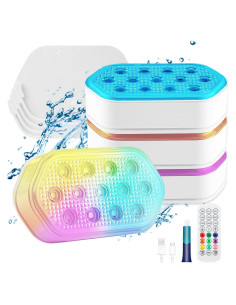 Luces LED sumergibles BOXPSII IP68 recargables 4 unidades