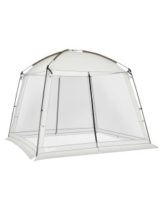 Carpa de Pantalla Outsunny 10x10 ft UV50+ para 6-8 Personas
