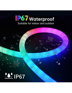 Tira LED Neón RGB 1.0m WS2812B IP67 Control APP 2