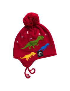 Gorro de invierno para niños Turtle Fur con orejas de dinosaurio