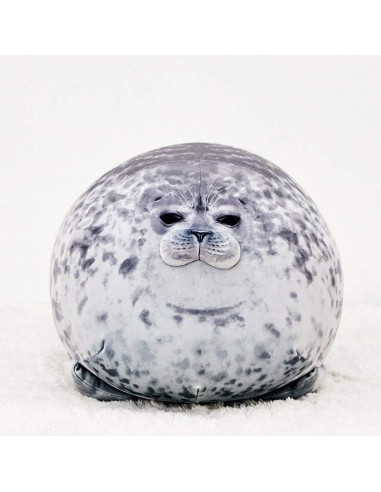 Almohada de Foca Gorda Kawaii Minimin - 30 cm Suave