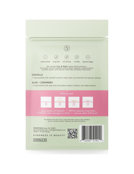 Parche Hidrocoloide Ollie Belle para Acné con Aloe y Centella