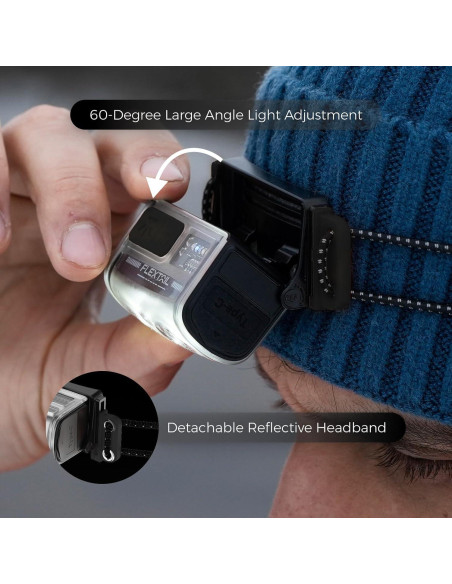 Linterna Frontal Recargable FLEXTAILGEAR 600 Lúmenes USB-C