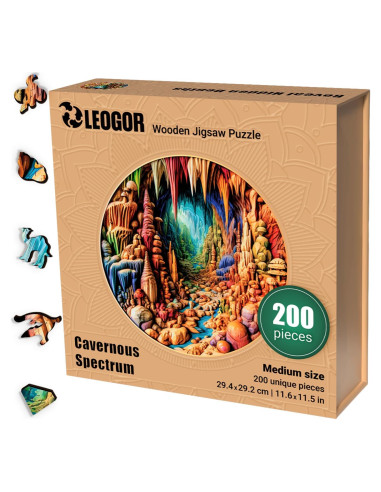 Rompecabezas de Madera LEOGOR 200 Piezas 29.5x29.2 cm