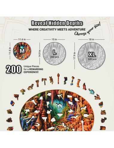 Rompecabezas de Madera LEOGOR 200 Piezas 29.5x29.2 cm