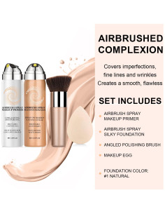 Spray de Base AirBrush Scarman 28.35g Natural - Cobertura Completa 2