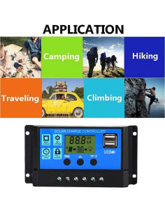 Kit Panel Solar 200W 12V BITINBI con Controlador 100A USB 2