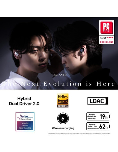 Auriculares Inalámbricos AVIOT TE-V1R con Cancelación de Ruido