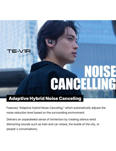Auriculares Inalámbricos AVIOT TE-V1R con Cancelación de Ruido