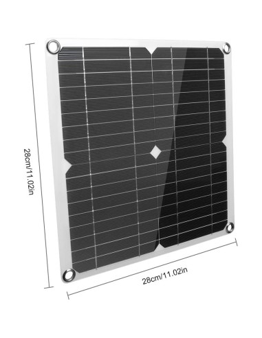 Kit Panel Solar 200W 12V BITINBI con Controlador 100A USB