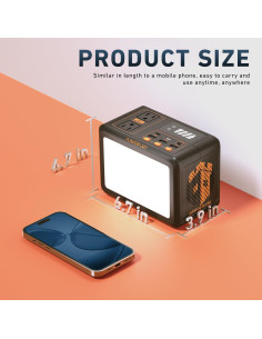 Estación de Energía Portátil PowerFort PF200 150W 99Wh AC USB 2