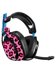 MightySkins Piel Vinilo para Auriculares Astro A50 Leopardo Rosa