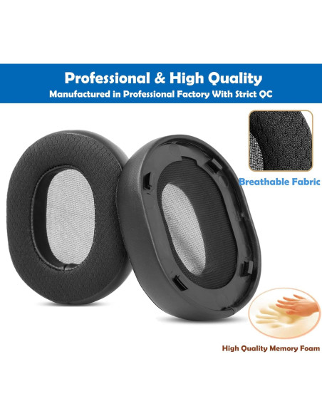 Almohadillas de Reemplazo Plantronics RIG 500 PRO HX/HA/HC - Espuma Viscoelástica Negra