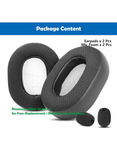 Almohadillas de Reemplazo Plantronics RIG 500 PRO HX/HA/HC - Espuma Viscoelástica Negra