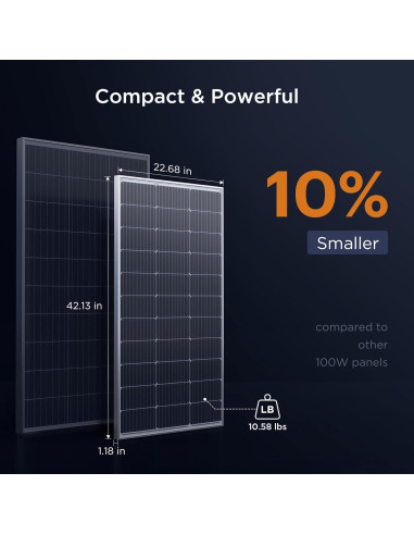 Panel Solar Monocristalino Callsun 200W 12V - 2 Pcs 100W