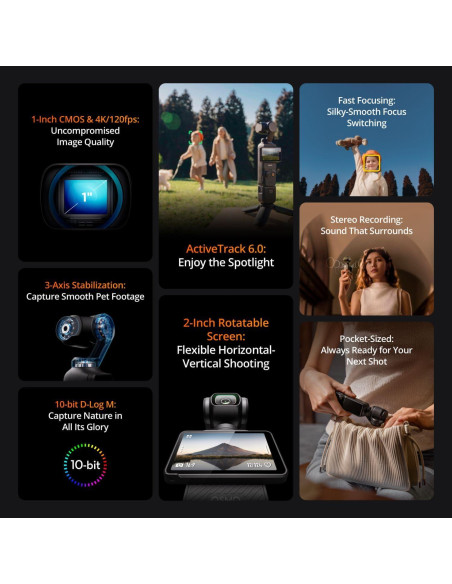 Cámara Gimbal DJI Osmo Pocket 3 4K 120fps + 2 Micrófonos Cámara Gimbal DJI Osmo Pocket 3 4K 120fps + 2 Micrófonos