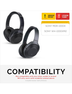 Almohadillas de Reemplazo Brainwavz para Sony WH-1000XM2 y MDR-1000X - Cojines de Cuero Vegano 2