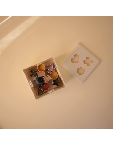 Caja de Clasificación de Formas Mushie - Juguete Educativo 12 Formas