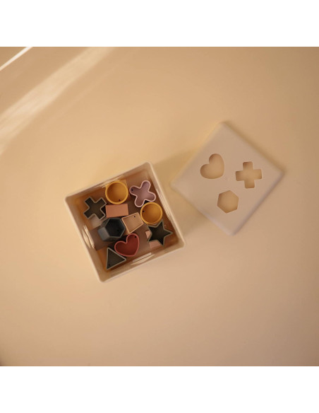 Caja de Clasificación de Formas Mushie - Juguete Educativo 12 Formas